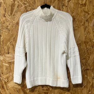 Vintage Cambridge Dry Goods White Cable Knit Sweater, Medium